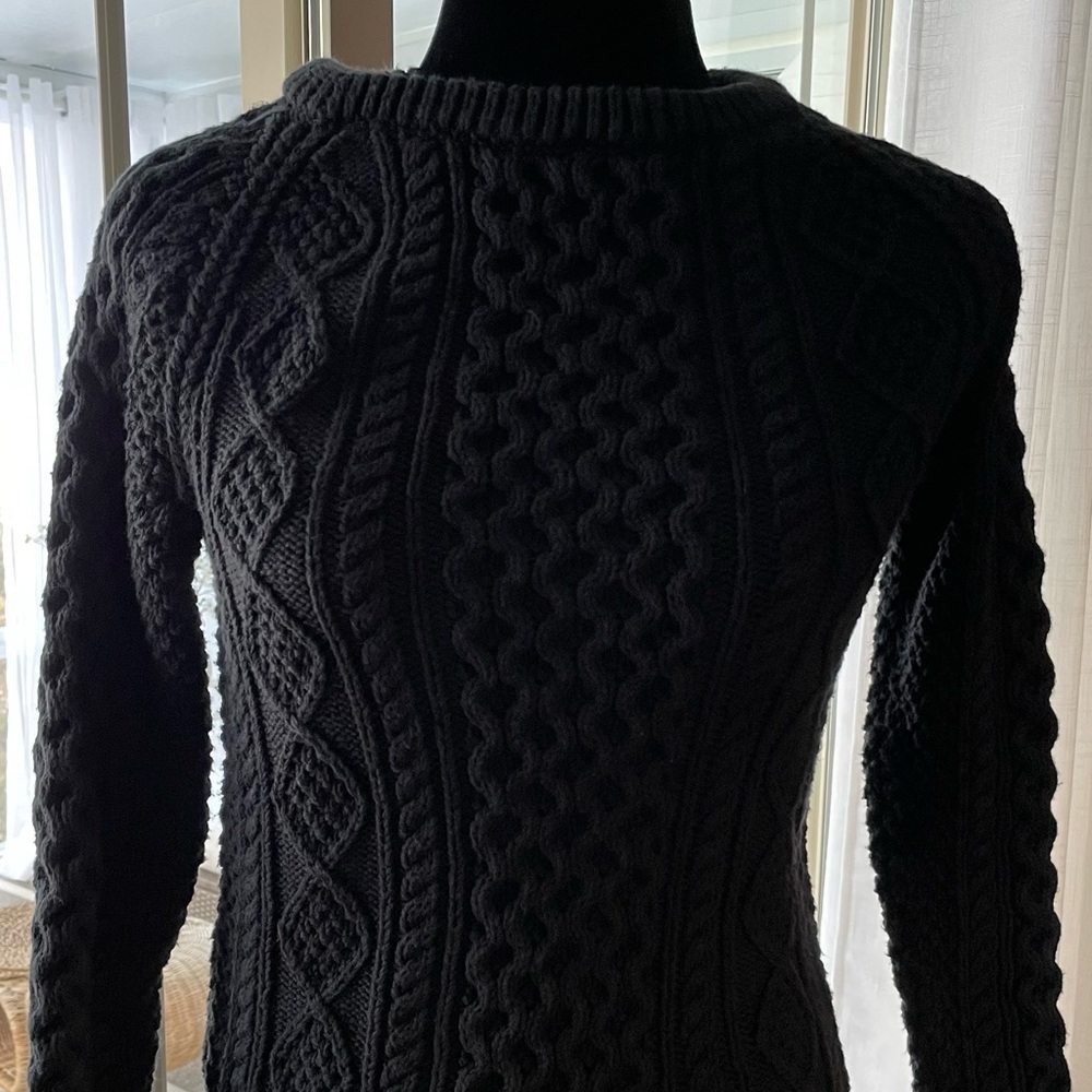 L.L. Bean Signature Black Cable knit tunic
